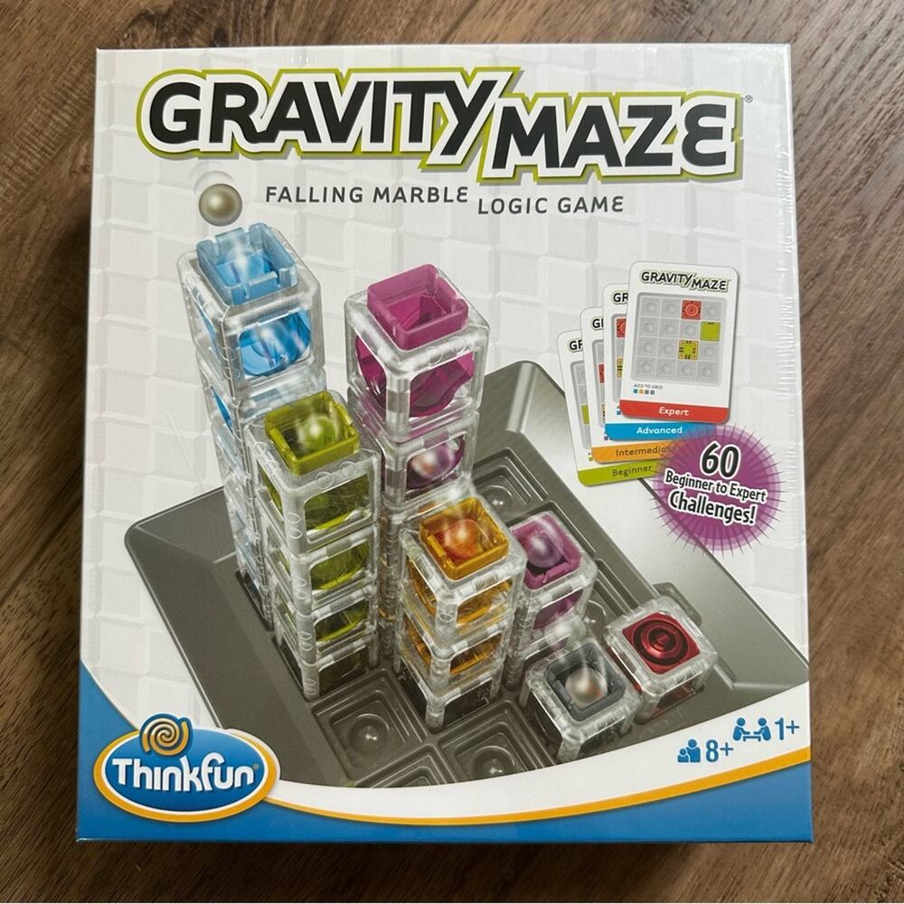 NEW!! Gravity Maze Logic Game, ThinkFun, Falling Marble, Multi-Player,‎ 8+